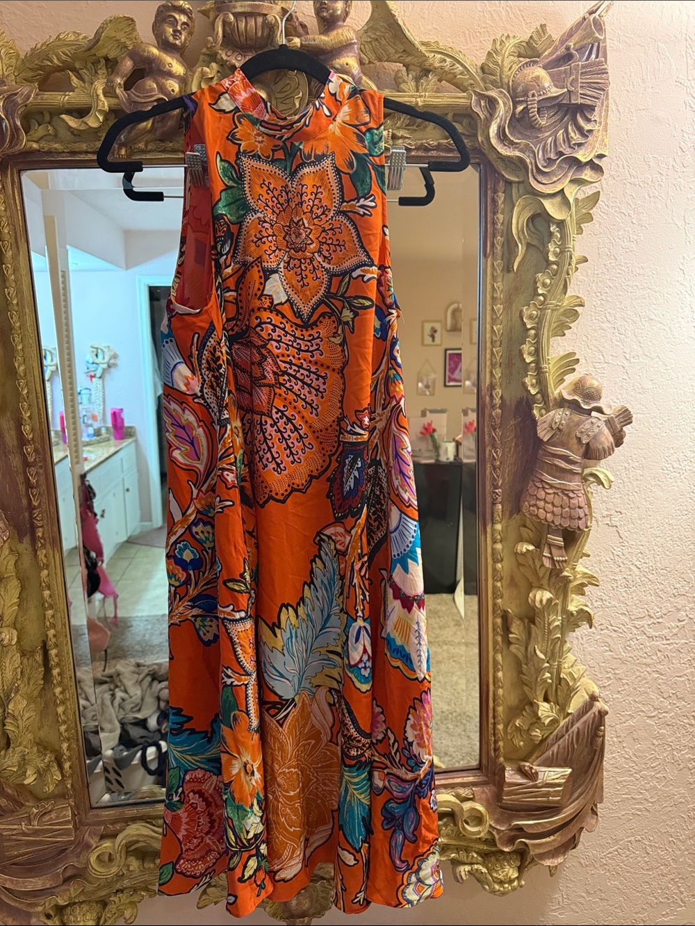 NWT high neck vibrant floral print dress from Anthropologie